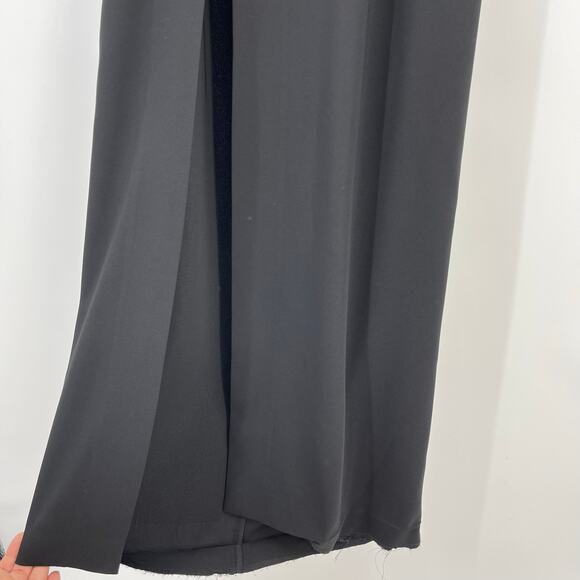 Amanda Uprichard | Queen Gown in Black Halter Neck Maxi Dress w/ Slit S - Picture 9 of 16